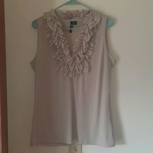 Ruffle lightweight tank top